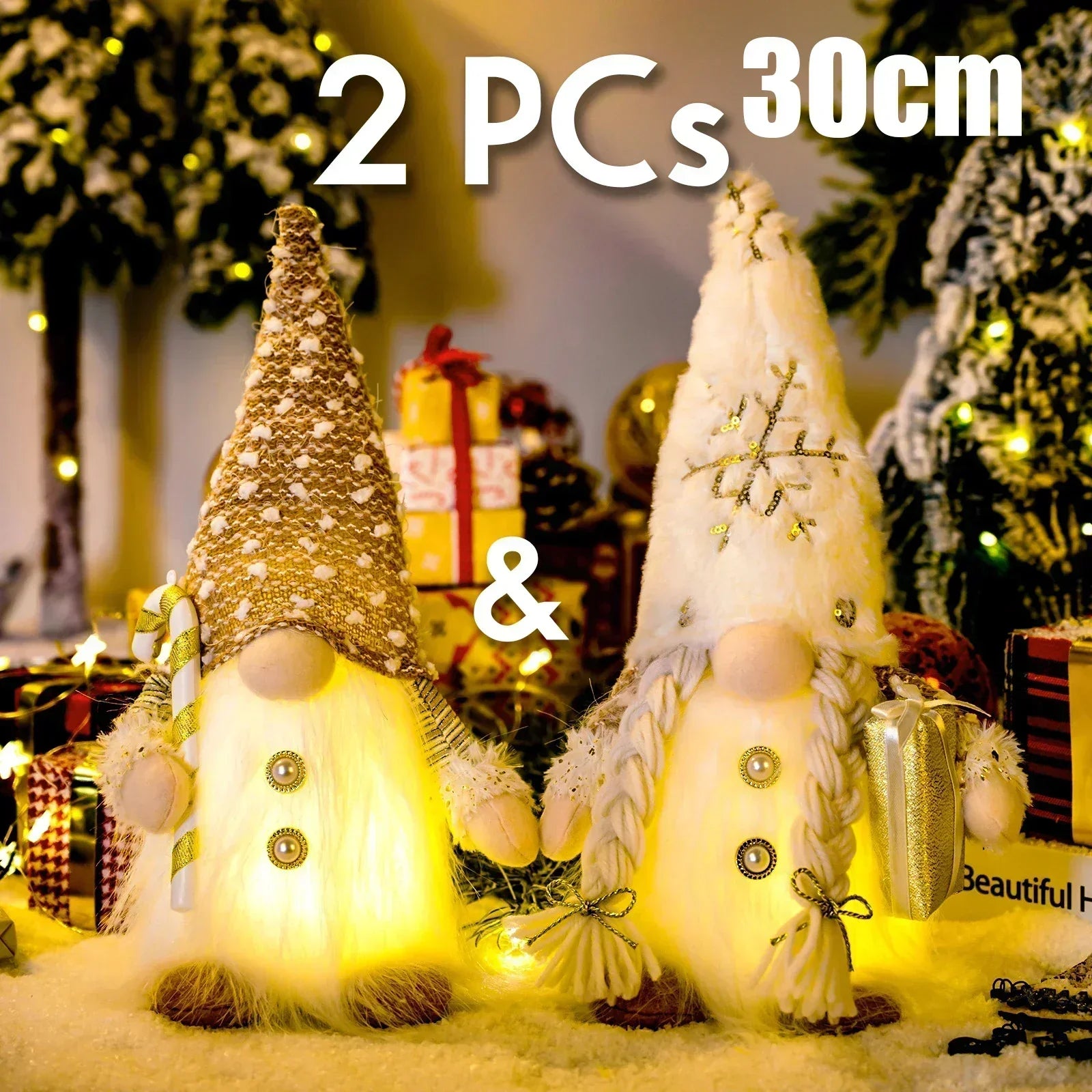 Glowing Christmas Gnome Doll