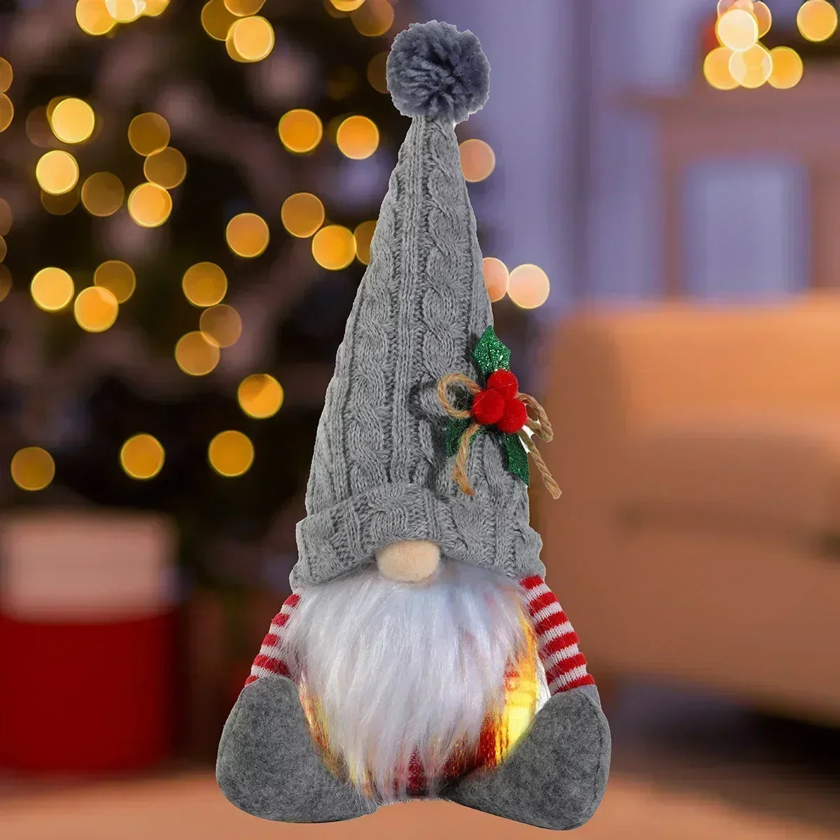 Glowing Christmas Gnome Doll