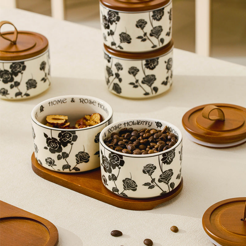 Roselle Vintage Ceramic Jar Set