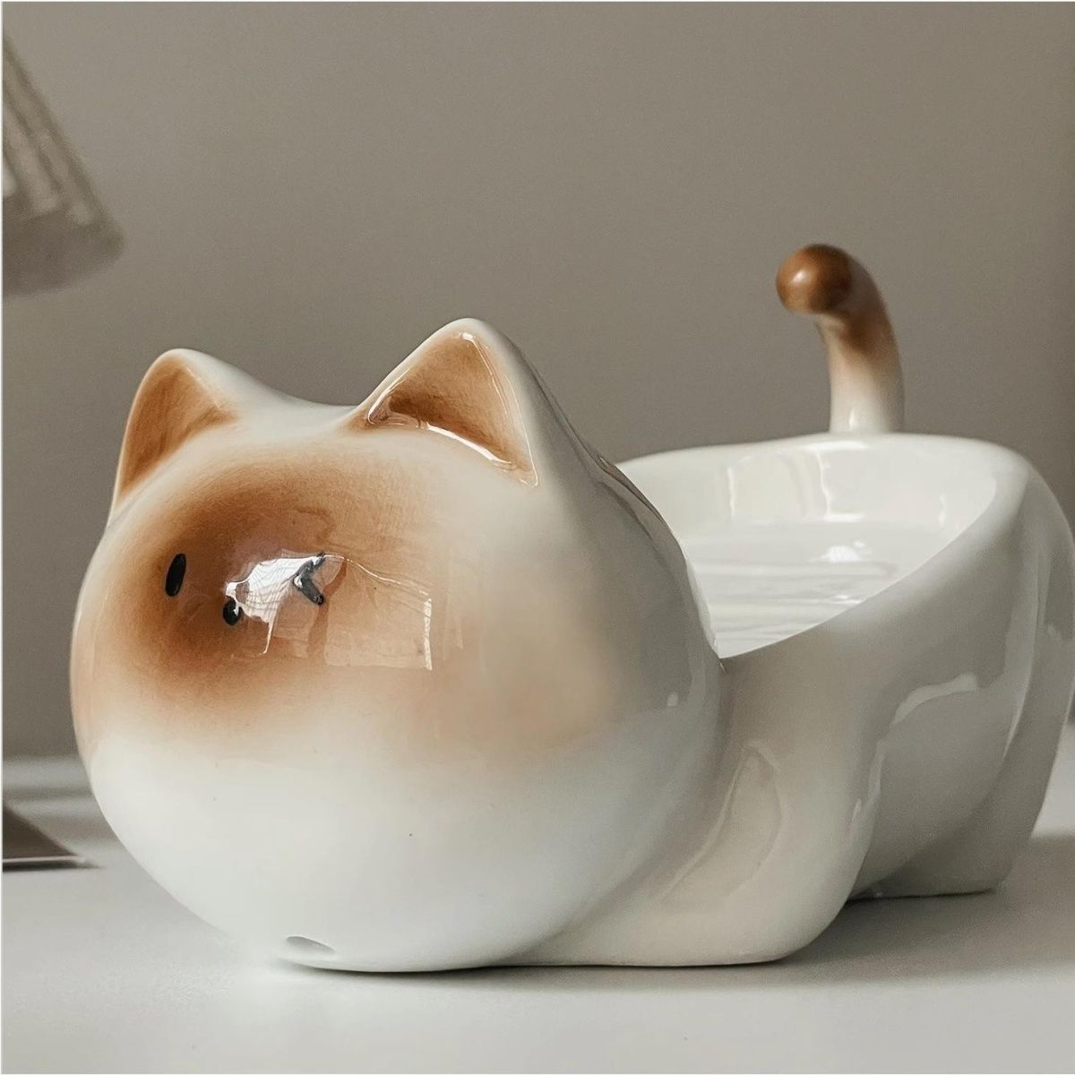 Ceramic Cat Soap Dish