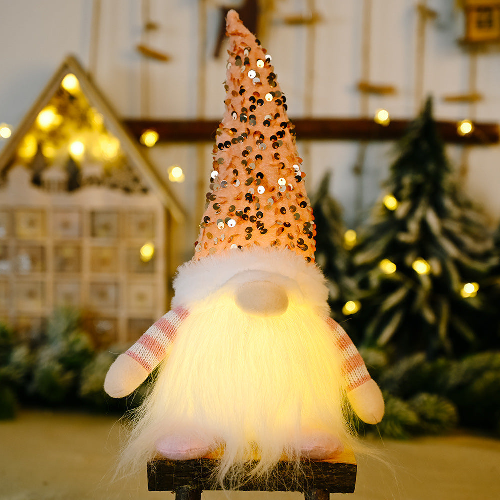 Sequin Illuminated Christmas Gnome
